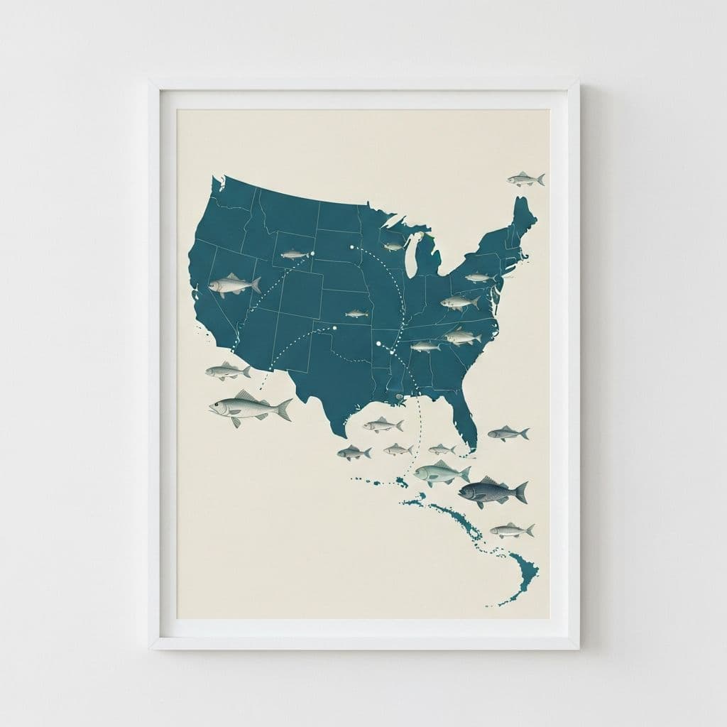 Tour Route Art Poster